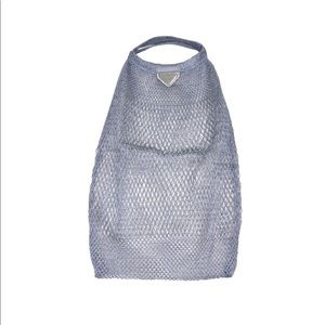 Authentic Silver Prada Mesh Bag